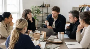 Entrepreneur validating a business idea with customers
