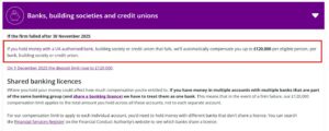 FSCS official deposit protection